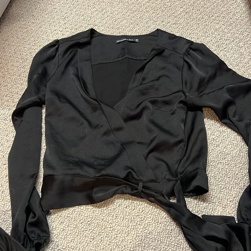 Abercrombie Satin Tie top